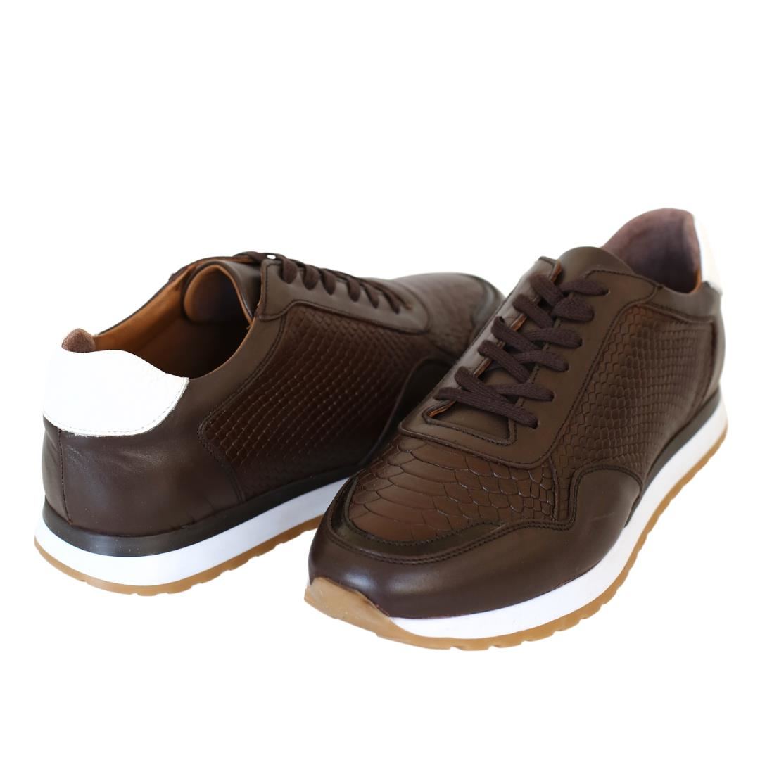 Kahve Deri Erkek Sneaker