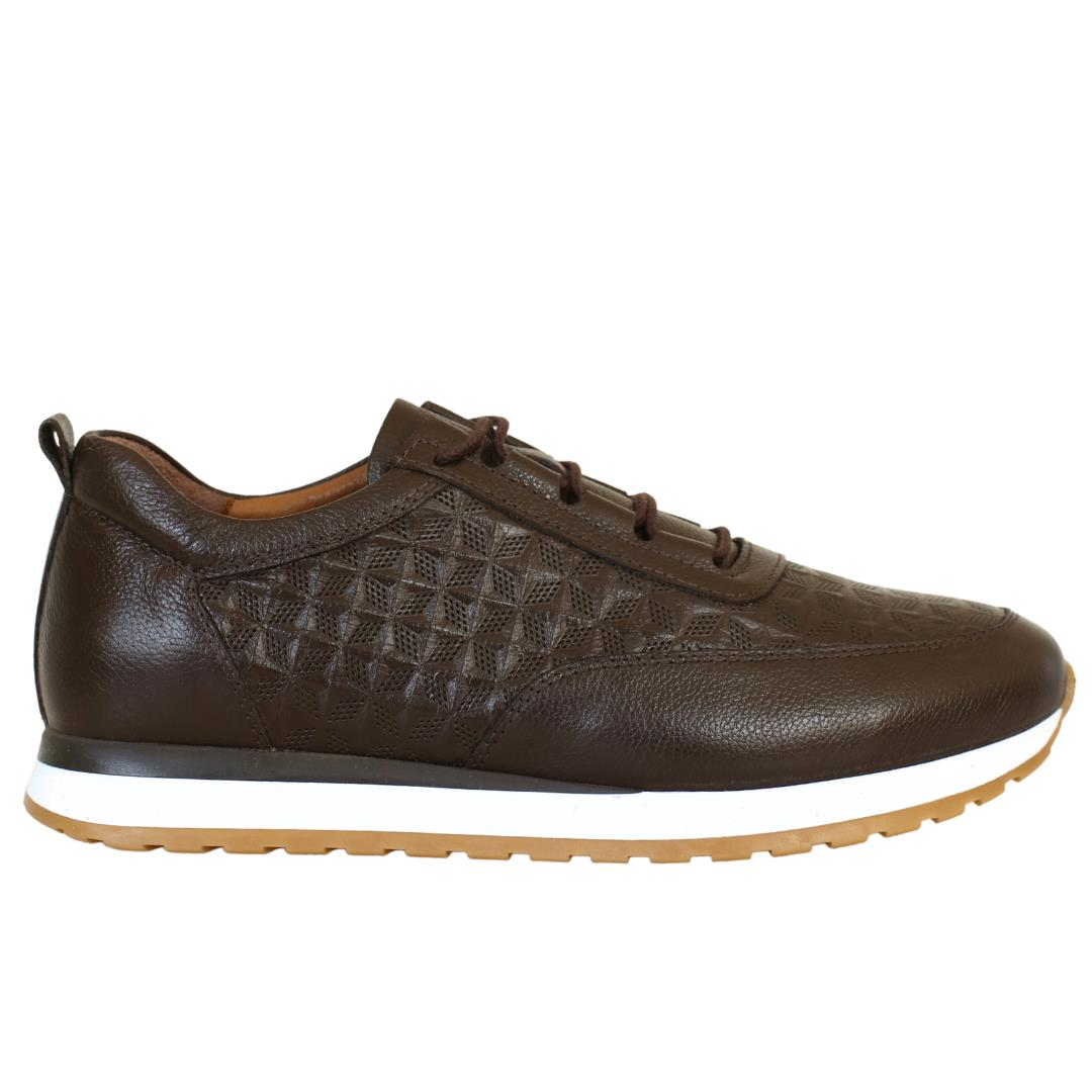 Kahve Deri Erkek Sneaker