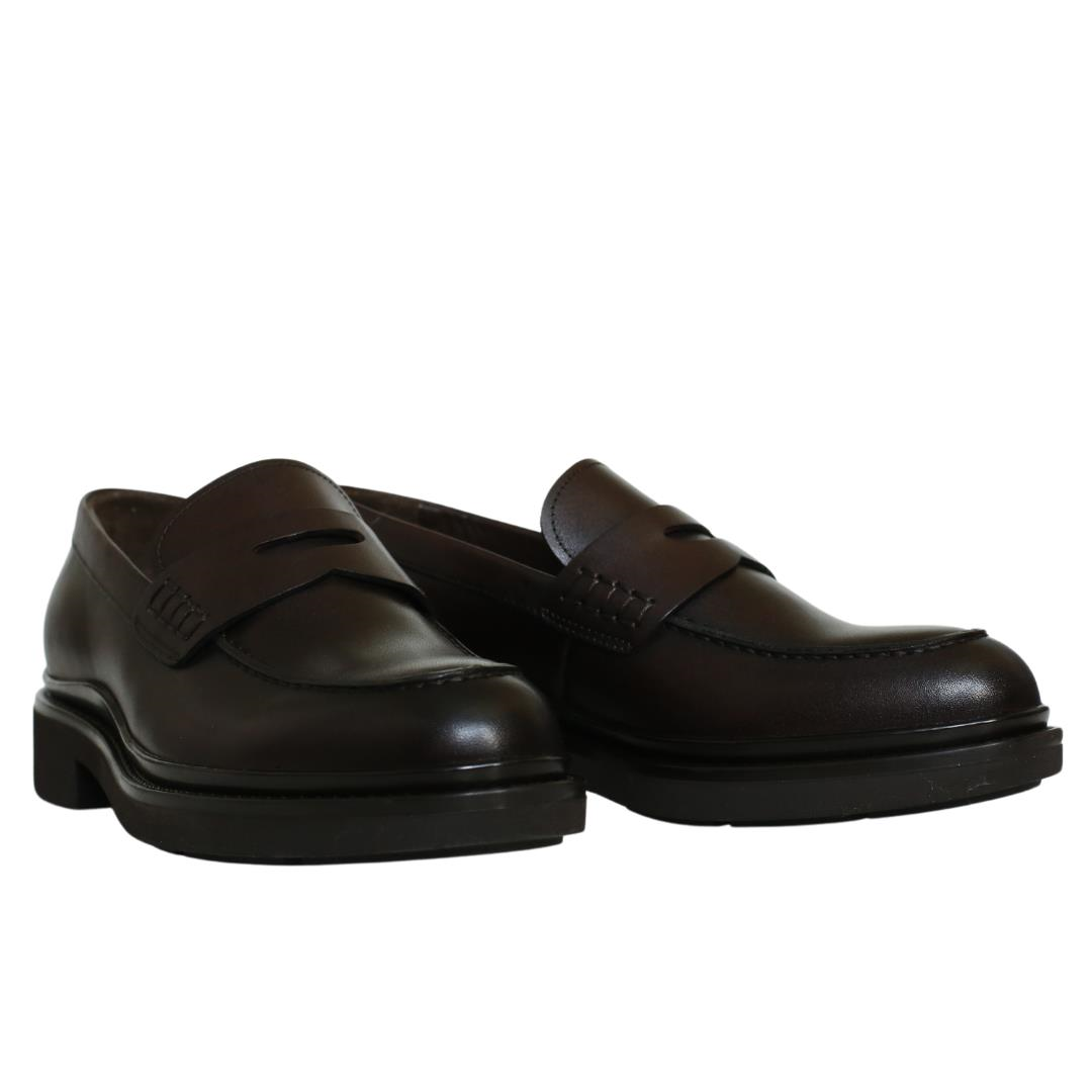 Kahve Deri Kadın Loafer