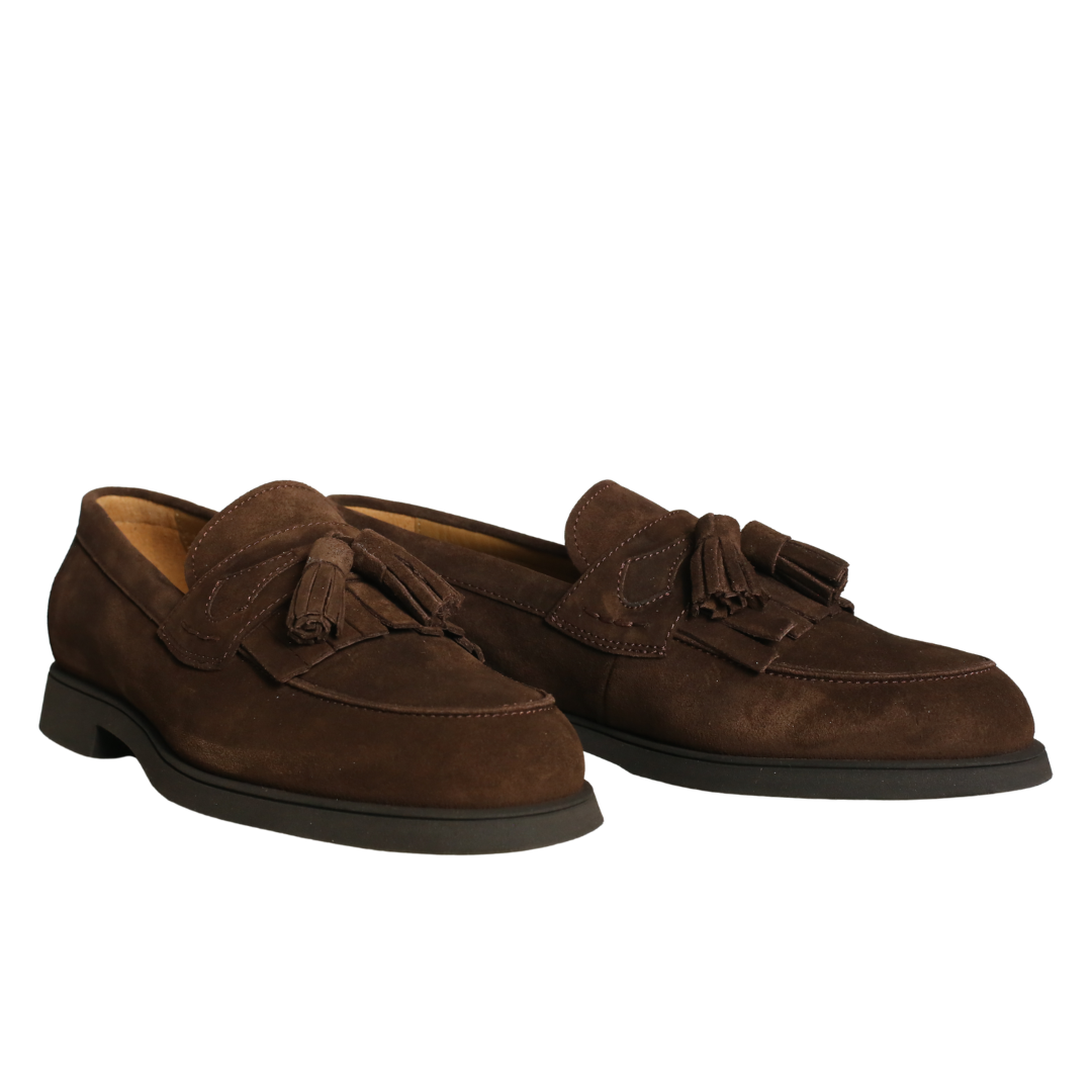 Kahve Süet Erkek Püsküllü Loafer