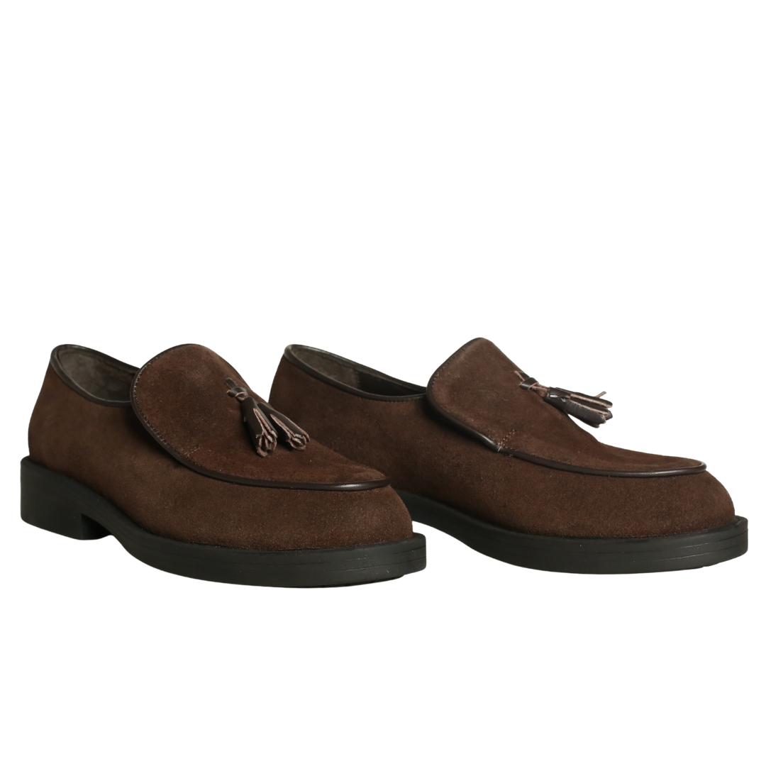 Kahve Süet Kadın Püsküllü Loafer