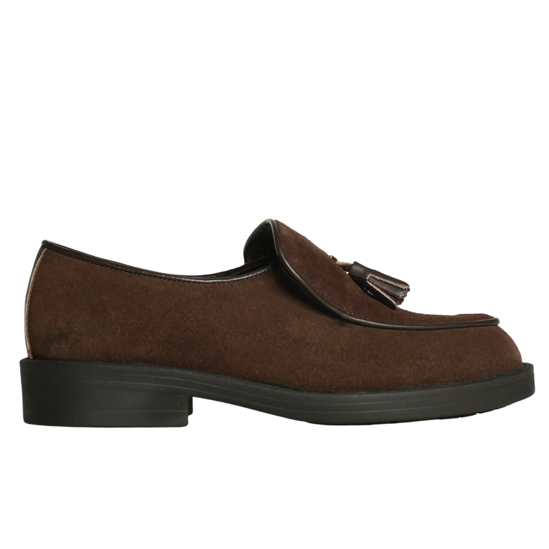 Kahve Süet Kadın Püsküllü Loafer