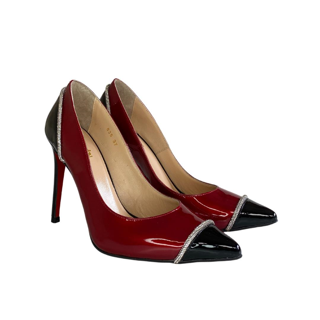 Kırmızı Rugan Kadın Stiletto