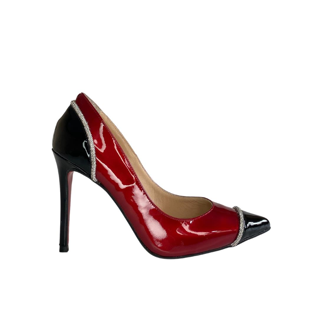 Kırmızı Rugan Kadın Stiletto