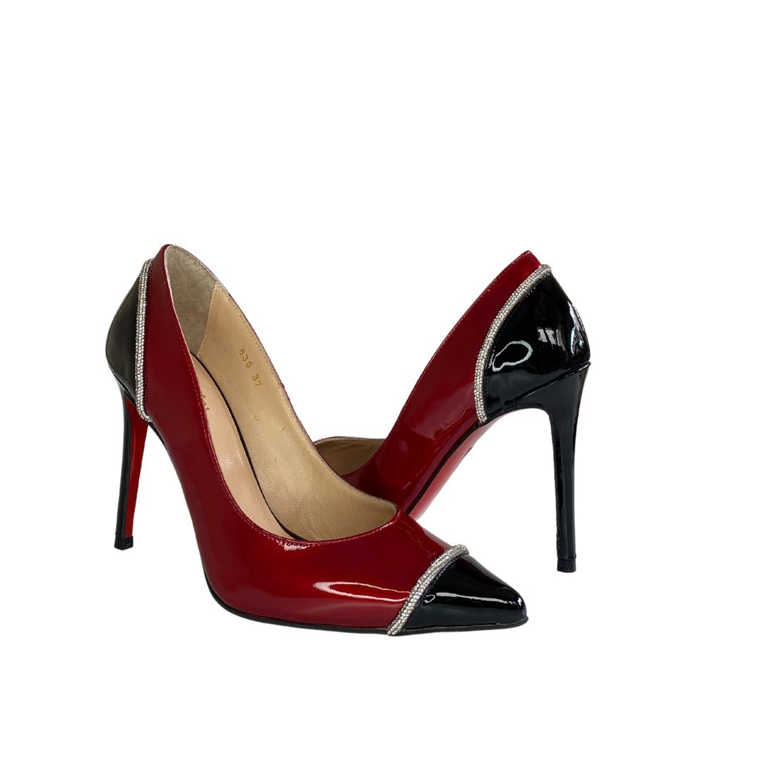 Kırmızı Rugan Kadın Stiletto