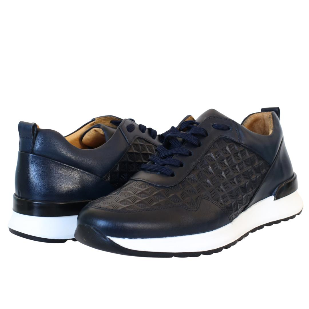 Lacivert Bağcıklı Erkek Sneaker Spor Ayakkabı