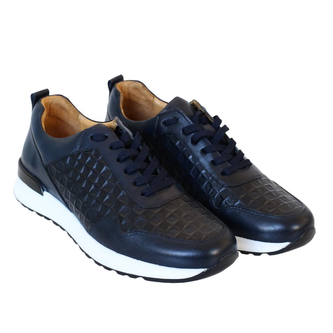 Lacivert Bağcıklı Erkek Sneaker Spor Ayakkabı