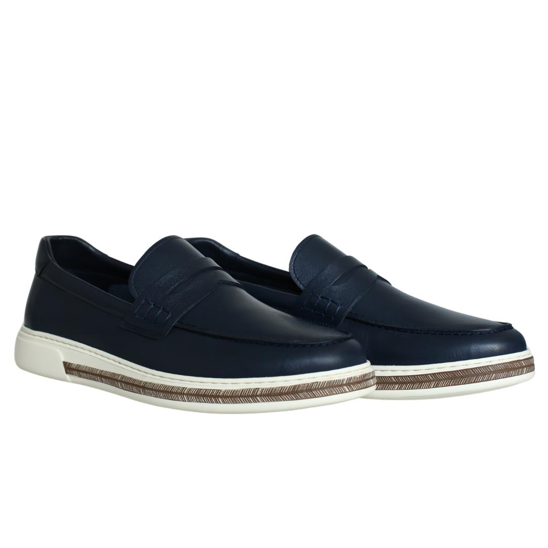 Lacivert Deri Erkek Loafer