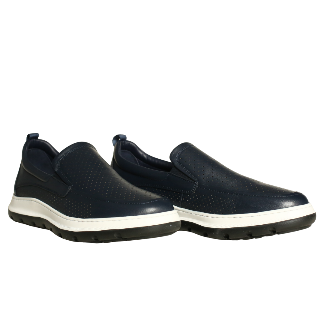 Lacivert Deri Erkek Loafer