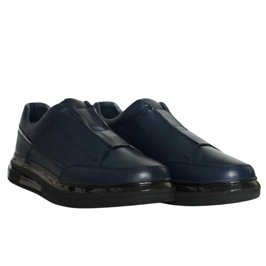 Lacivert Deri Erkek Sneaker