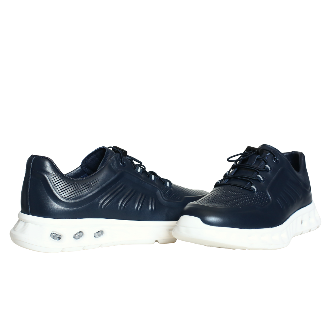 Lacivert Deri Erkek Sneaker