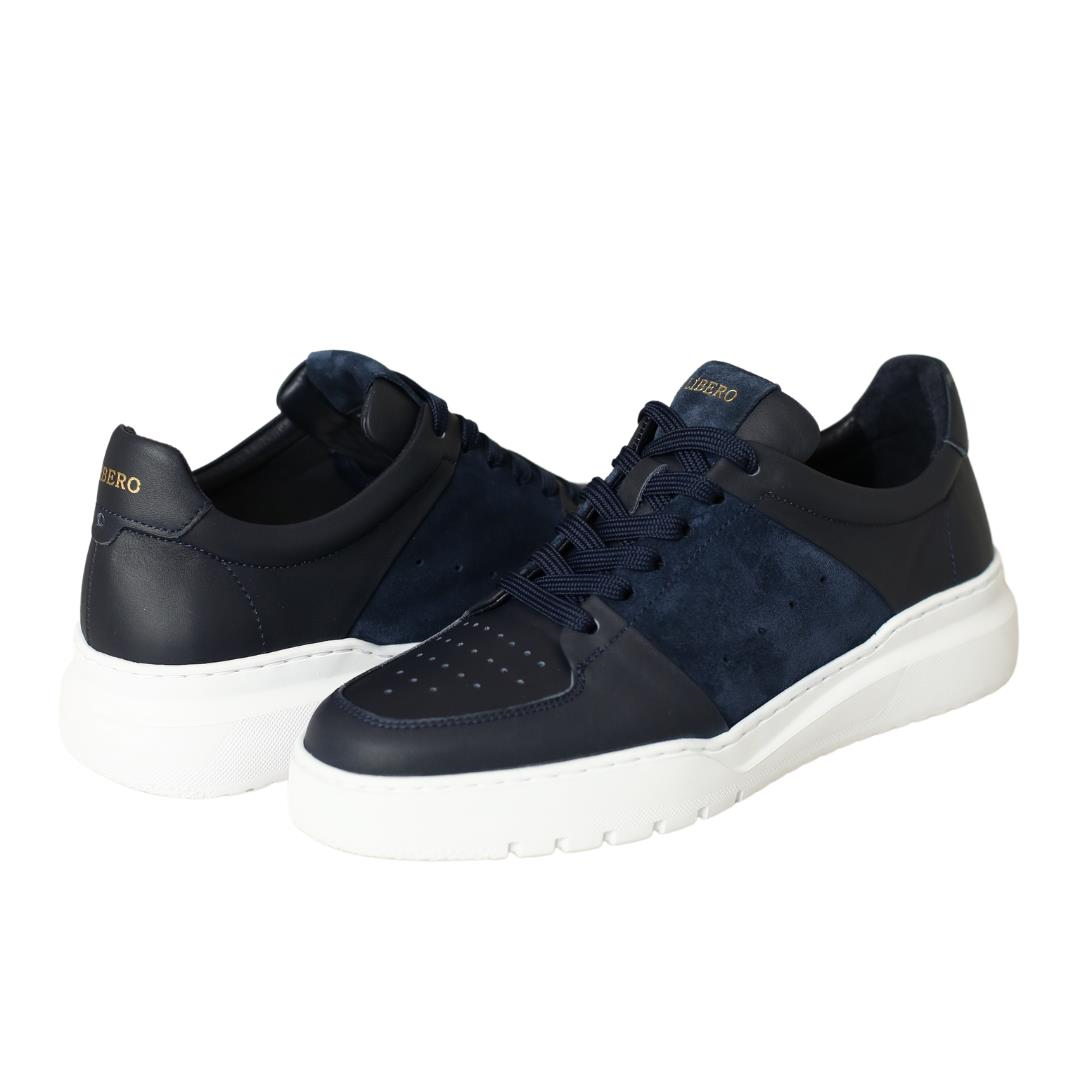 Lacivert Deri Erkek Sneaker