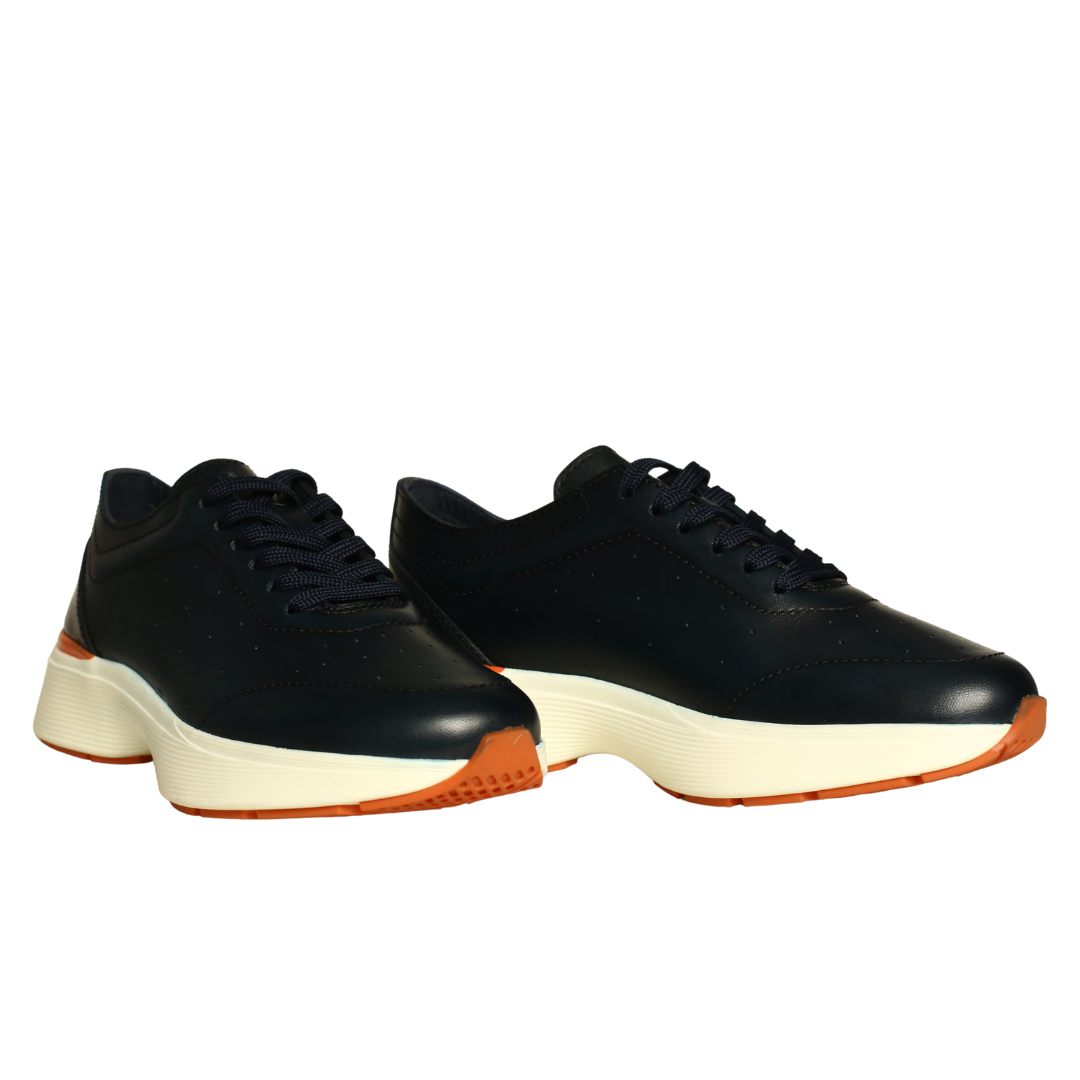 Lacivert Deri Erkek Sneaker