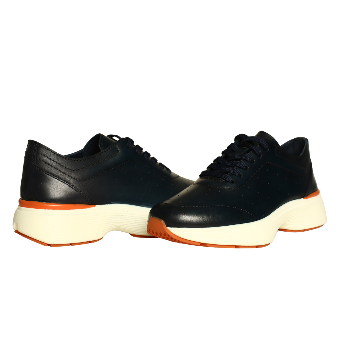 Lacivert Deri Erkek Sneaker