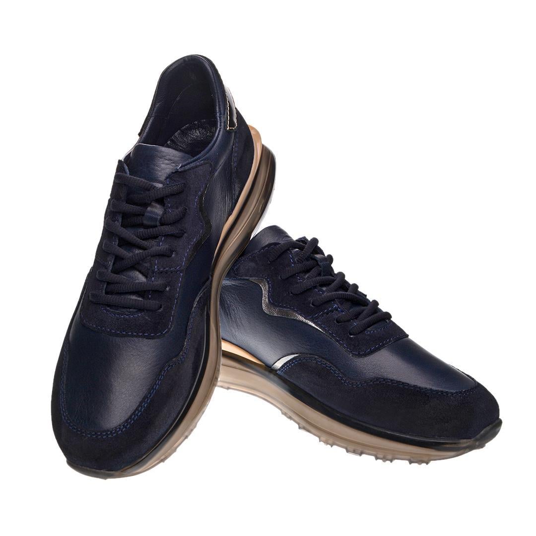 Lacivert Erkek Bağcık Detaylı Sneaker