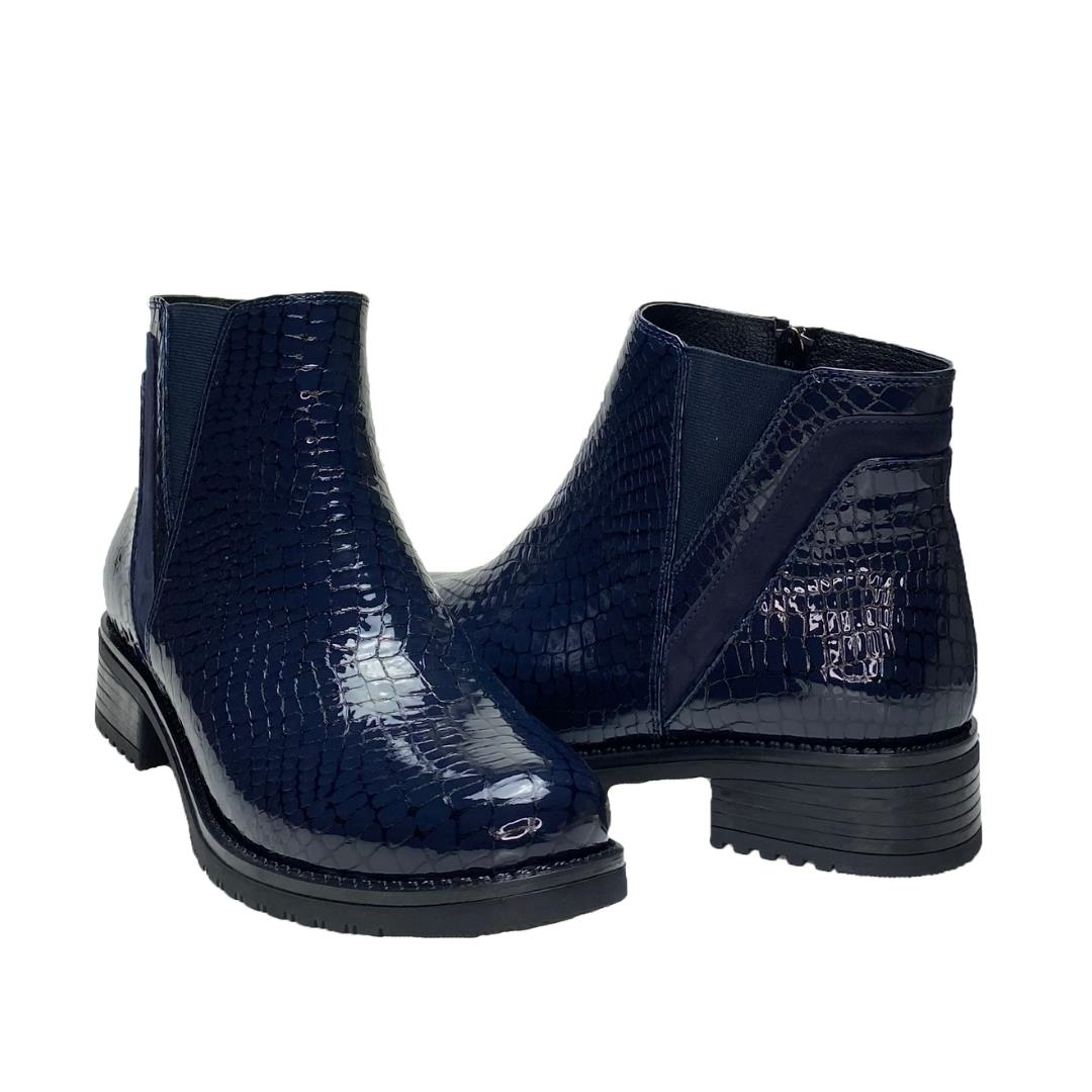 Lacivert Python Baskı Kadın Günlük Bot