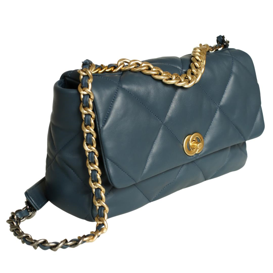 Mavi Deri Kadın Omuz Çanta