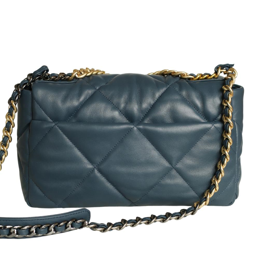 Mavi Deri Kadın Omuz Çanta