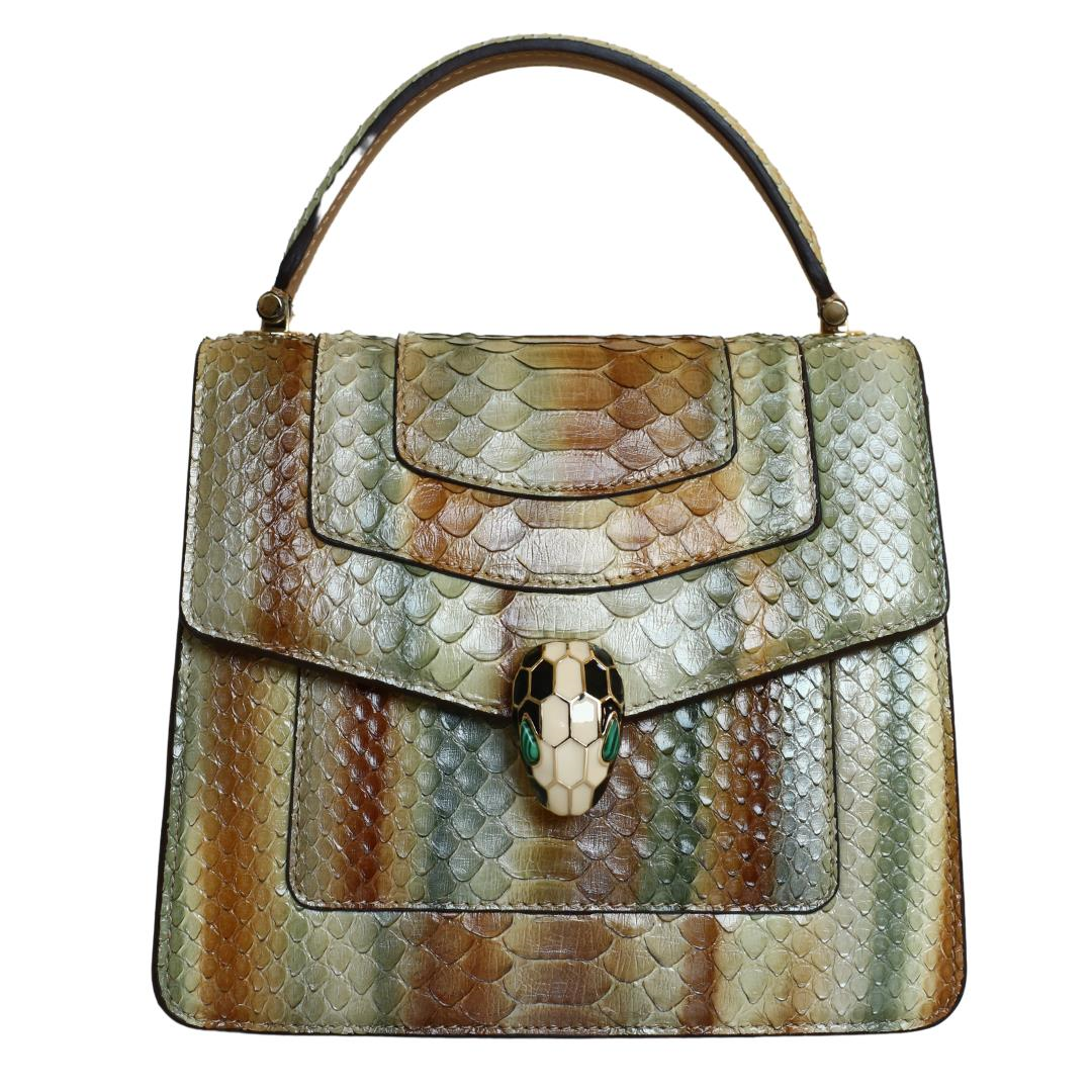 Multi Avakado Python Deri Kadın El Çantası