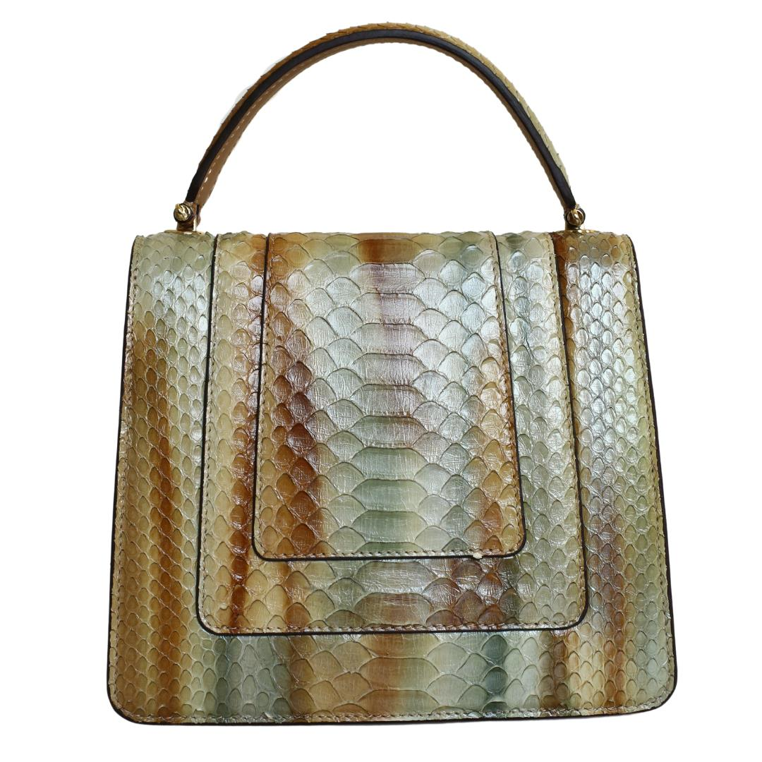 Multi Avakado Python Deri Kadın El Çantası