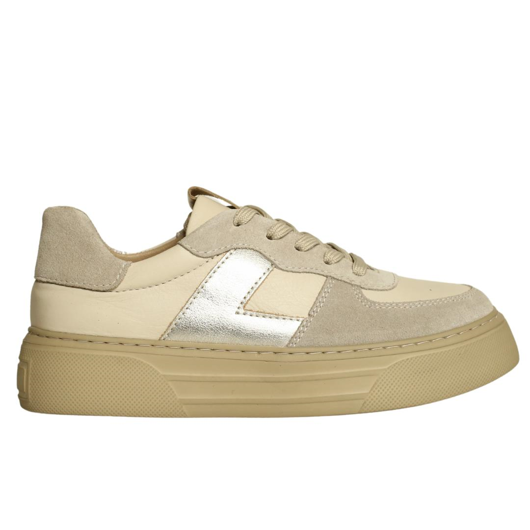 Multi Bej Kadın Bağcıklı Sneaker