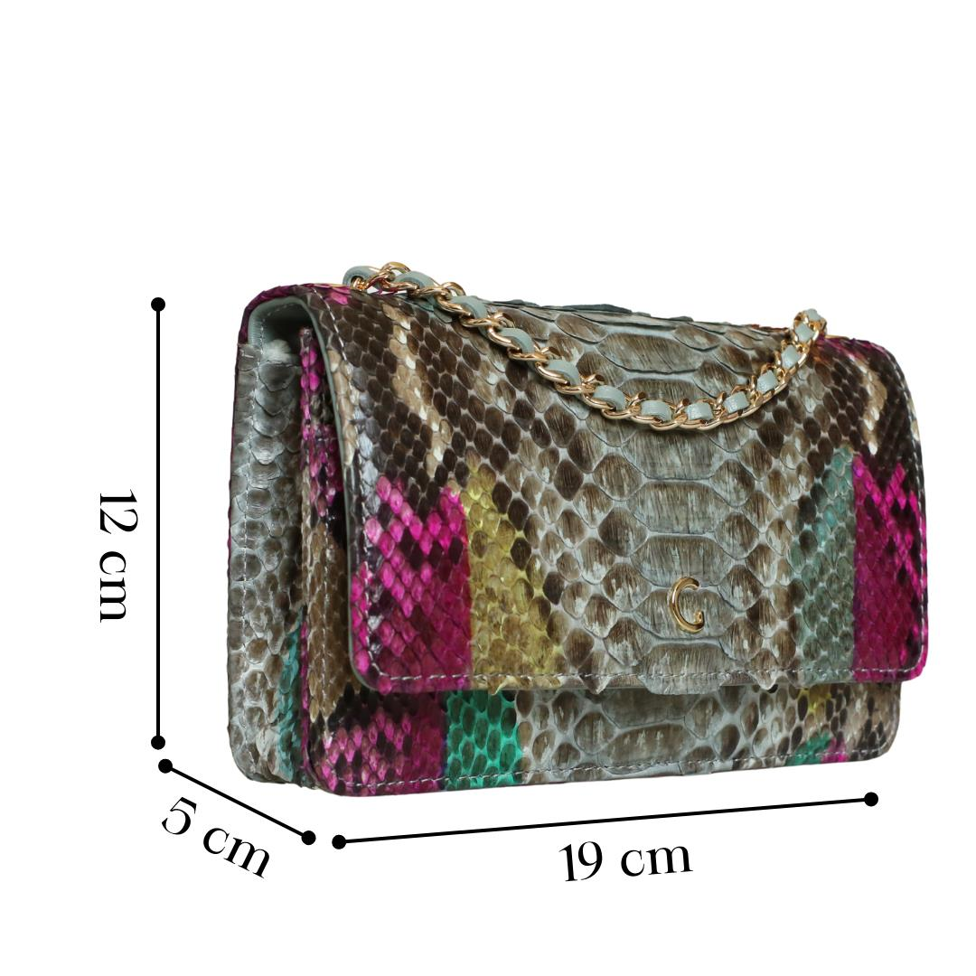 Multi Color Pyhton Kadın Çapraz Askılı Çanta