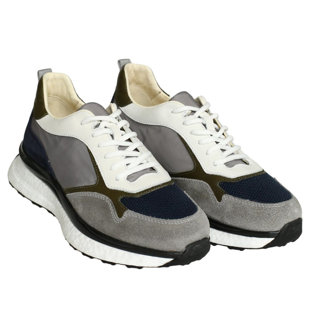 Multi Gri Deri Erkek Sneaker