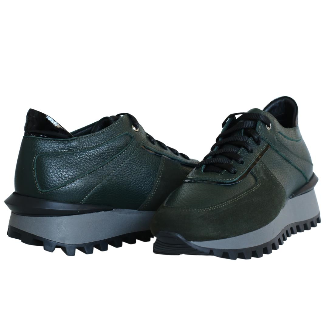 Multi Petrol Kadın Bağcıklı Sneaker