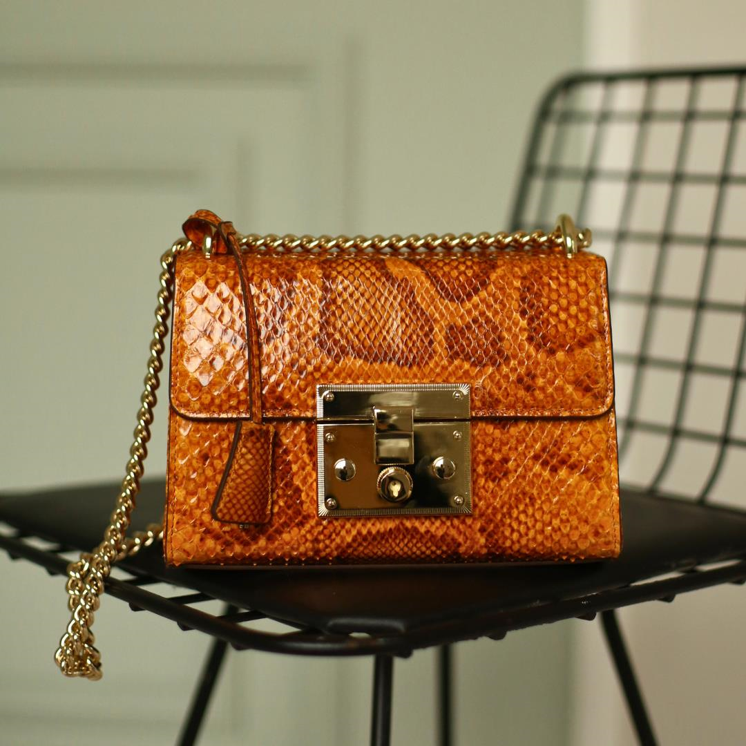 Multi Turuncu Pyton Deri Kadın Omuz Çanta