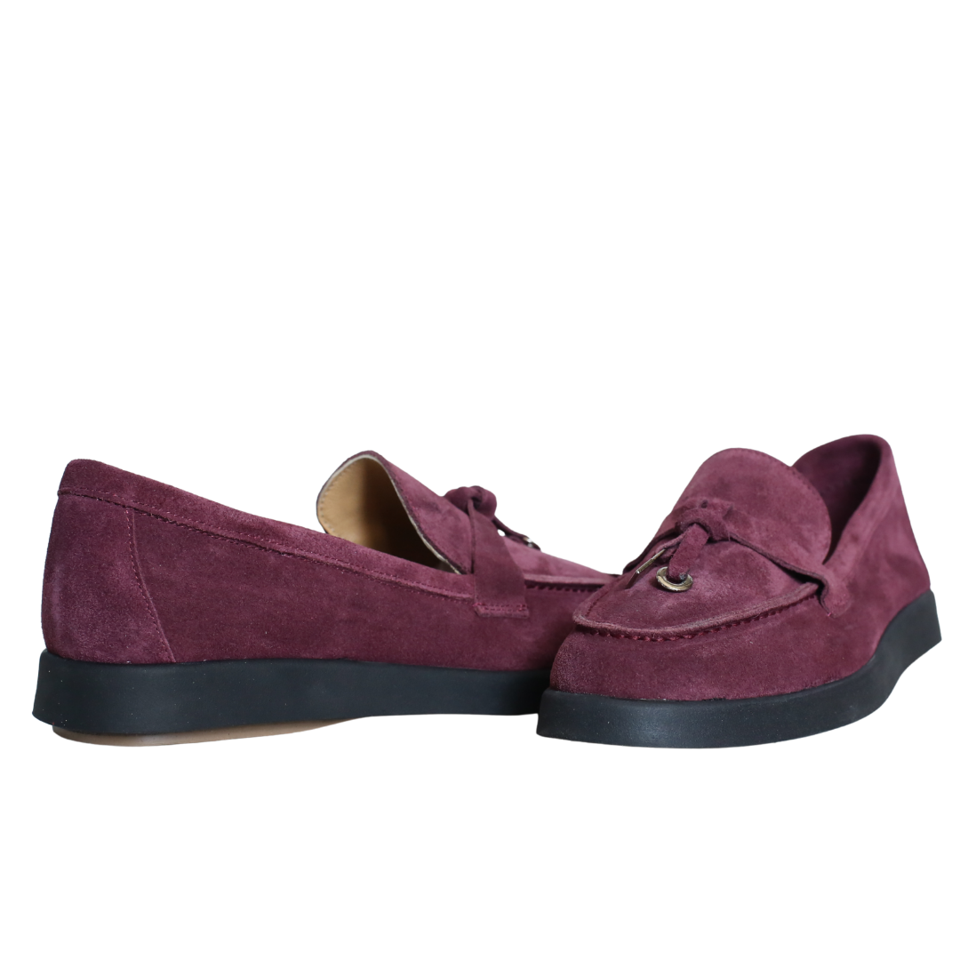 Mürdüm Süet Kadın Loafer