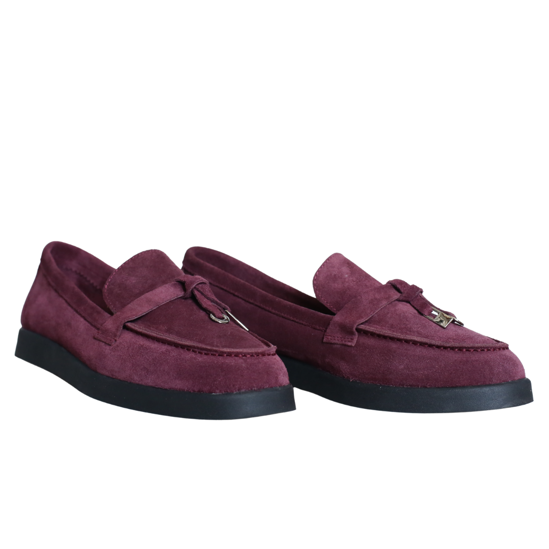 Mürdüm Süet Kadın Loafer
