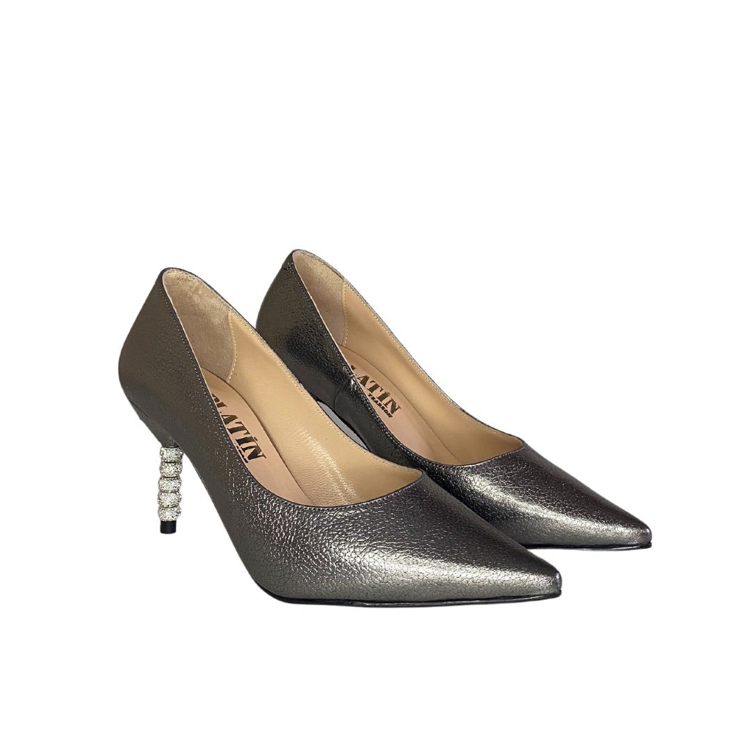 Platin Kadın Stiletto Ayakkabı