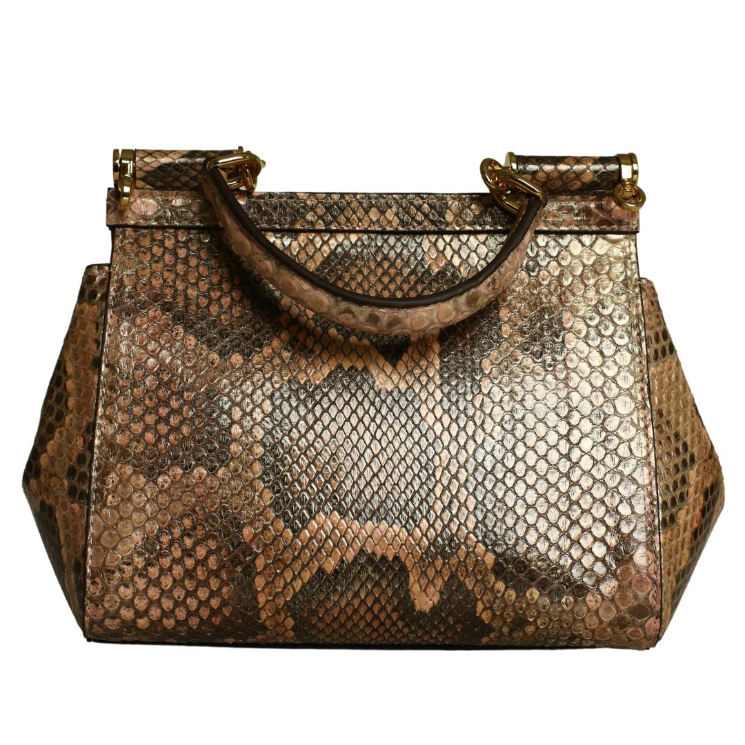 Pudra Python Deri Kadın El Çanta