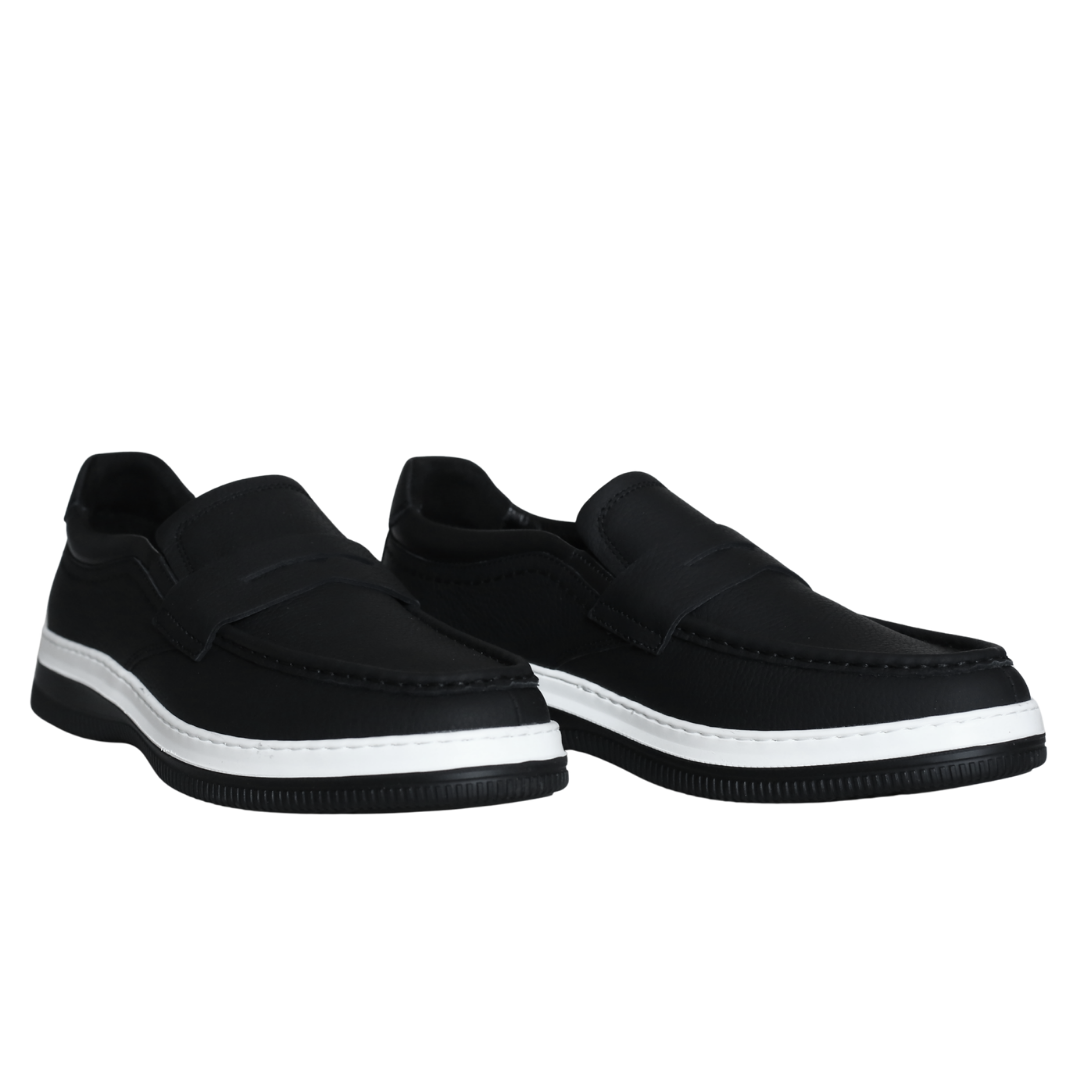 Siyah Deri Erkek Loafer