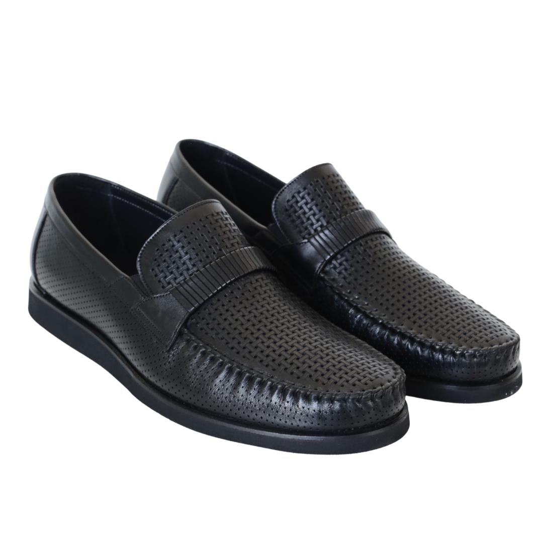 Siyah Deri Erkek Loafer Ayakkabı