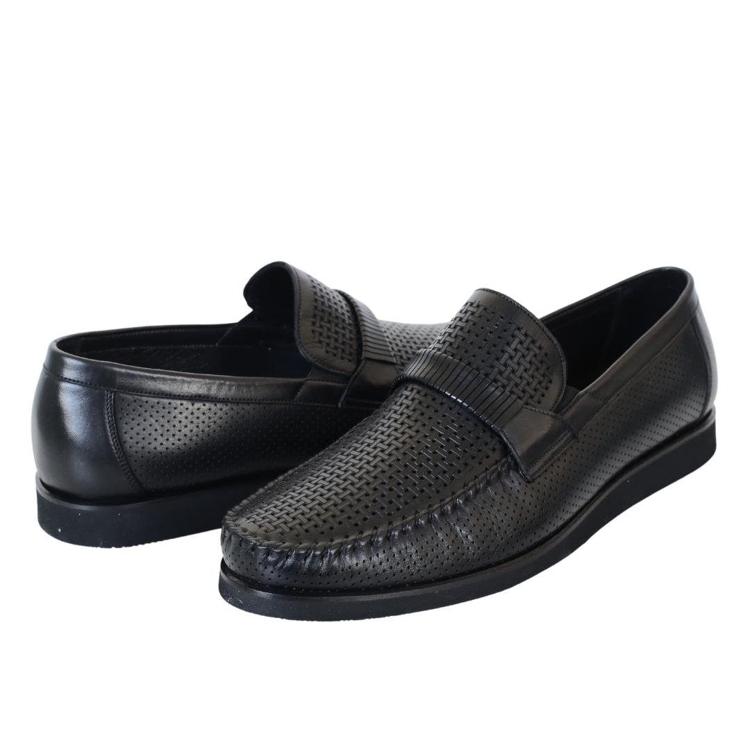 Siyah Deri Erkek Loafer Ayakkabı