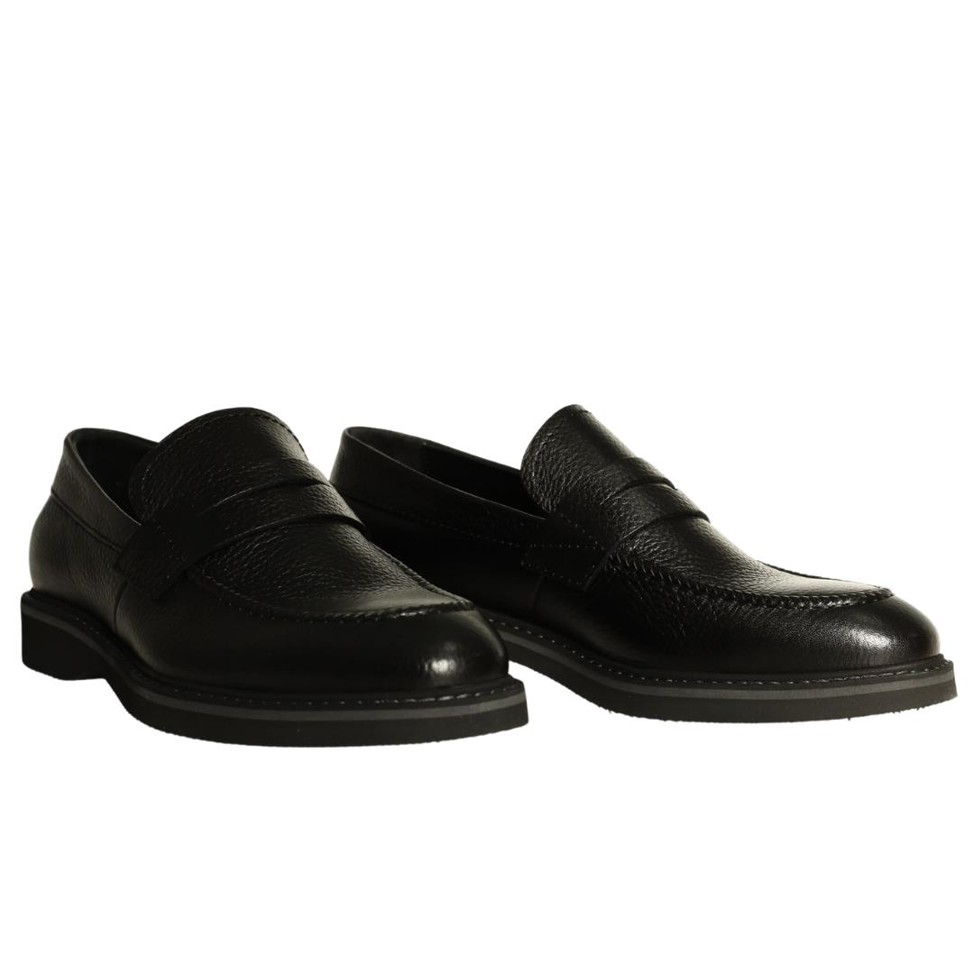 Siyah Deri Erkek Loafer