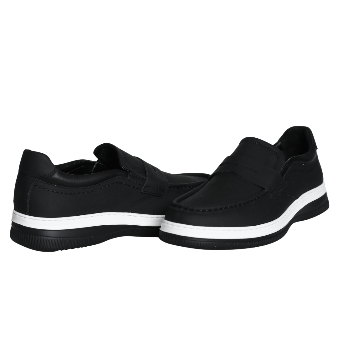 Siyah Deri Erkek Loafer