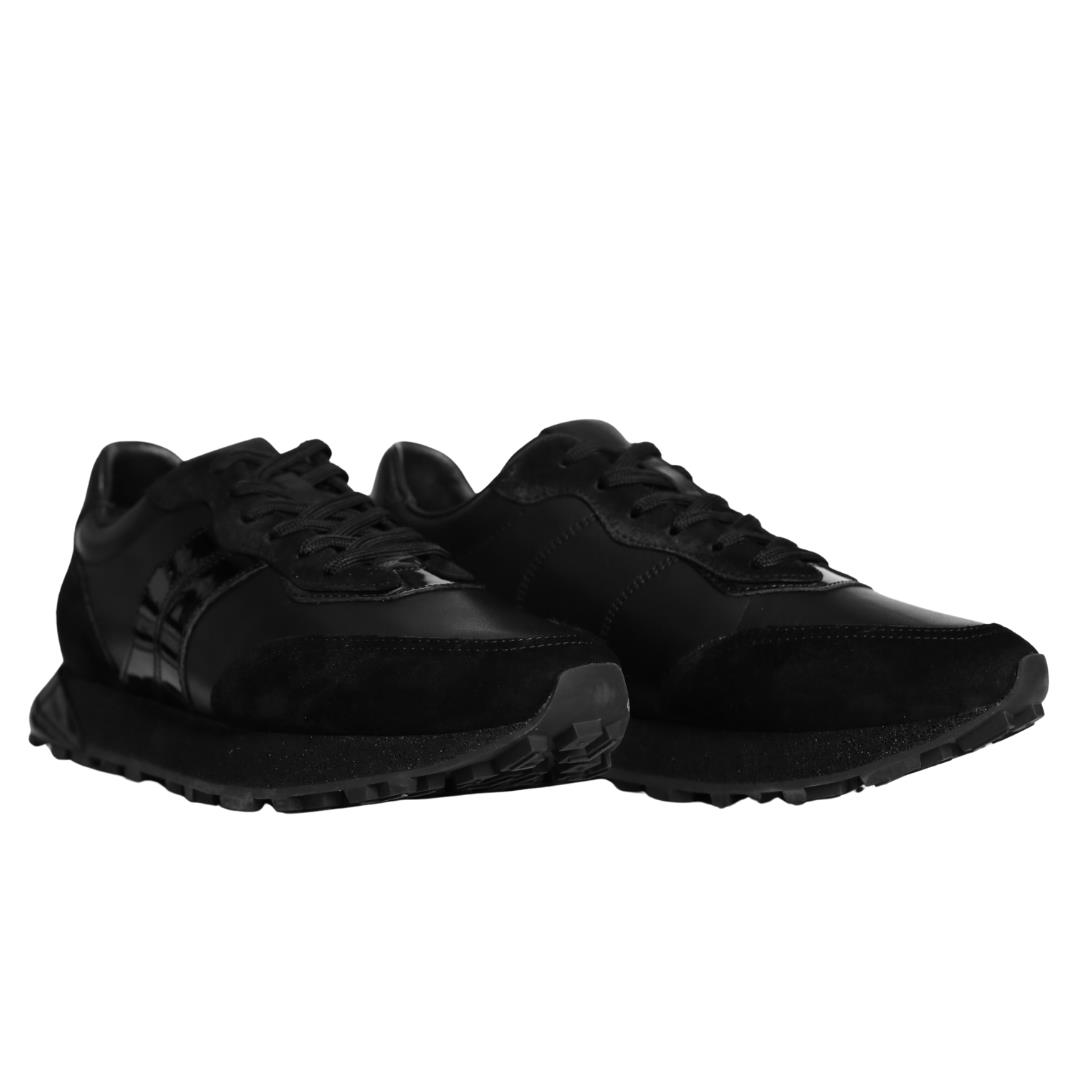 Siyah Deri Erkek Sneaker