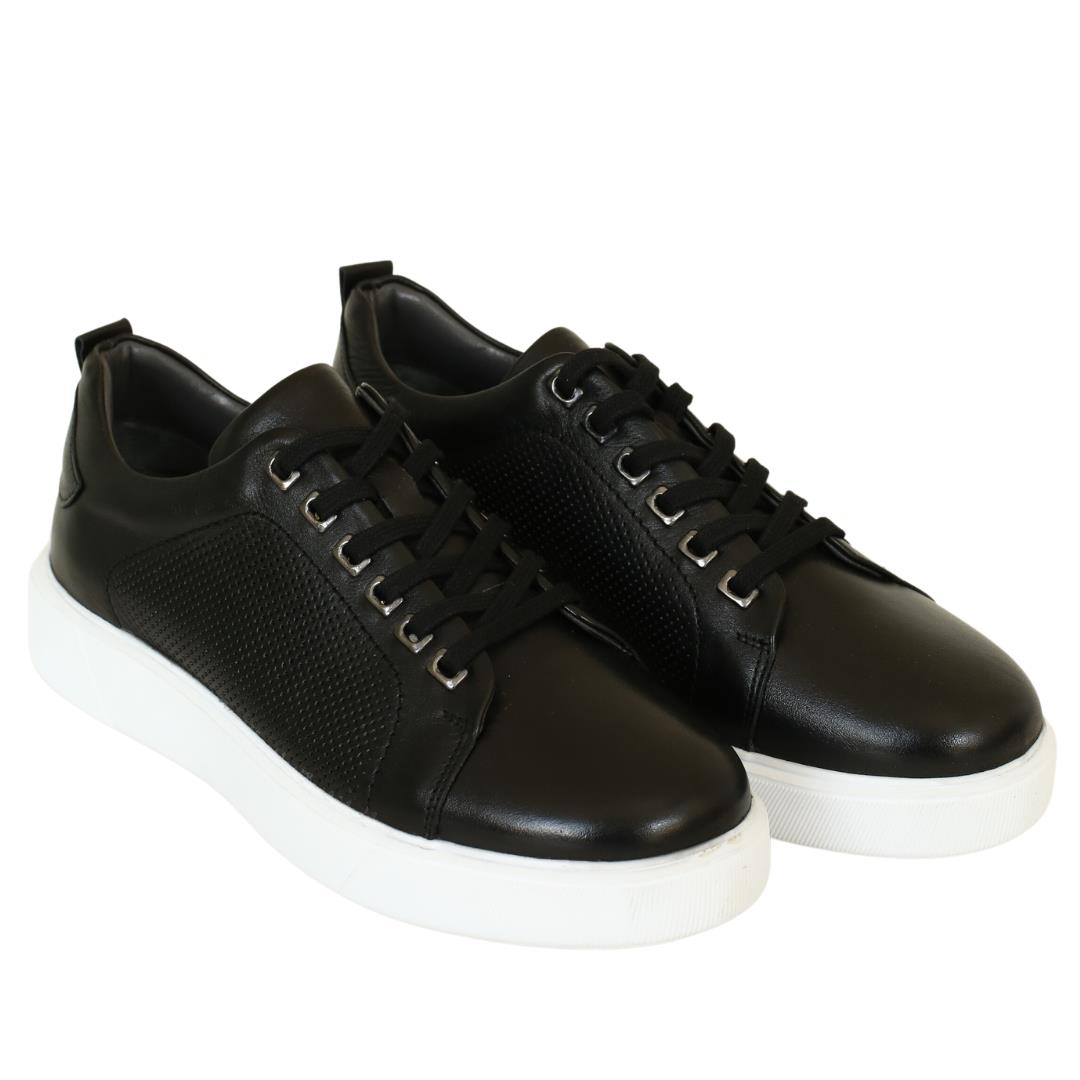 Siyah Deri Erkek Sneaker