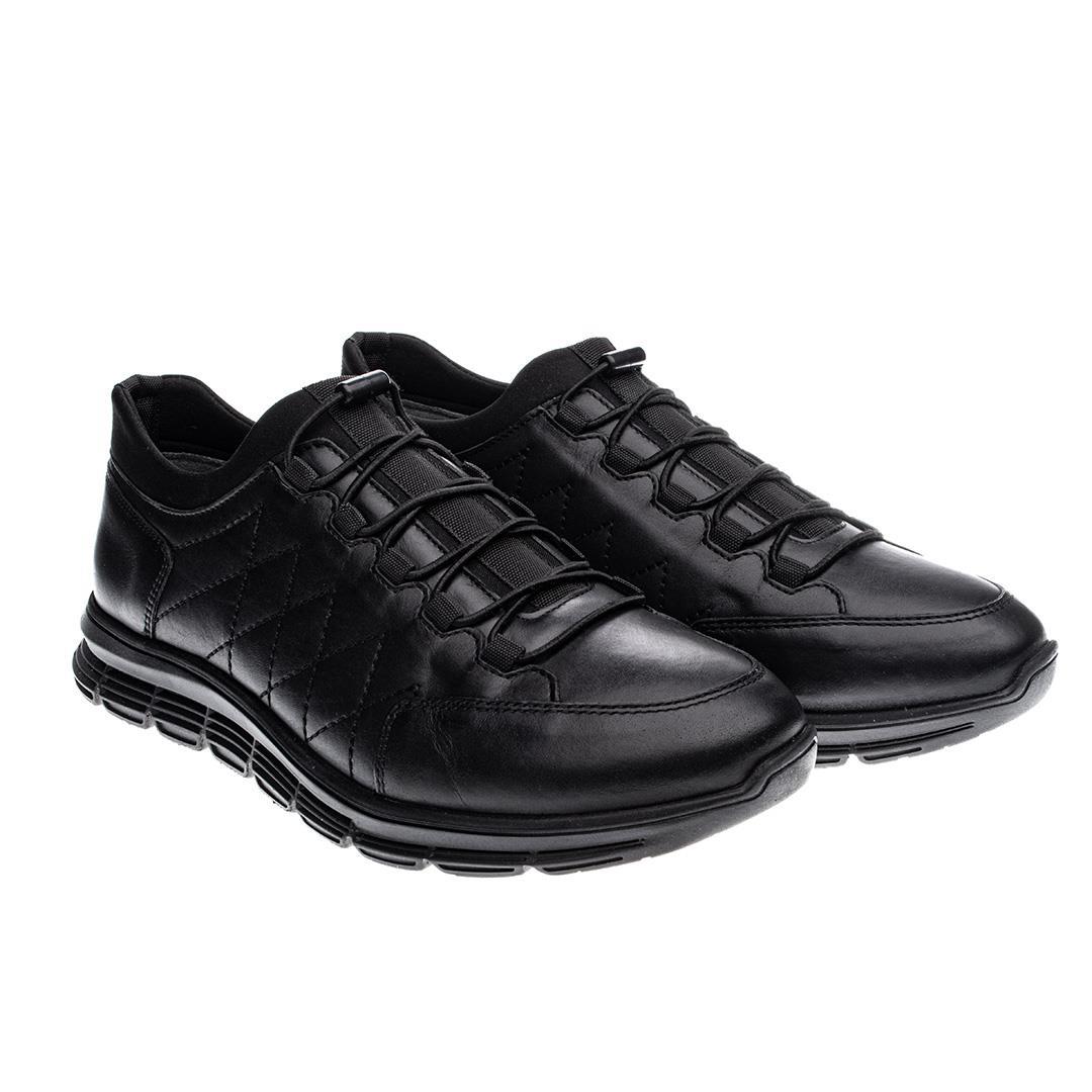 Siyah Deri Erkek Sneaker