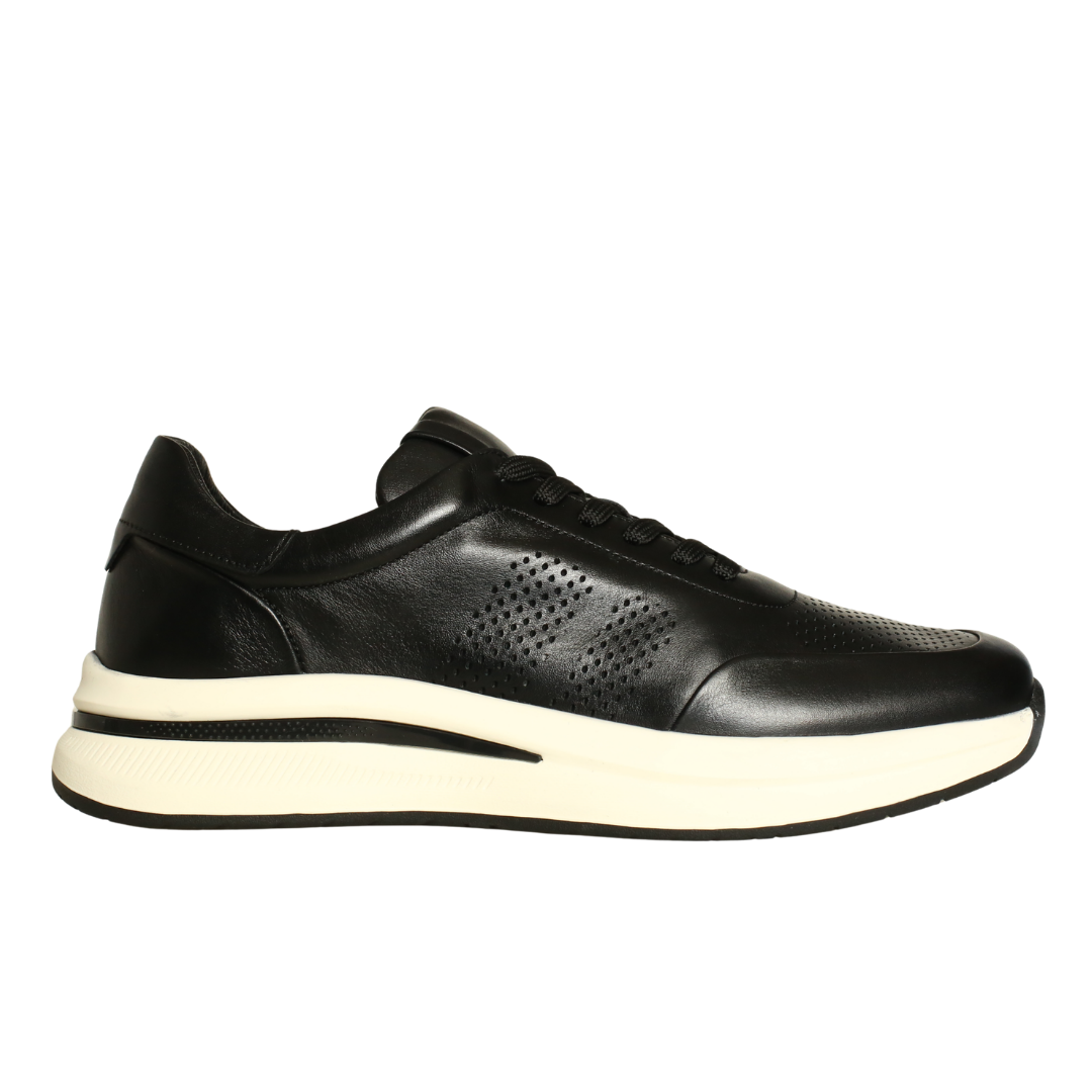 Siyah Deri Erkek Sneaker