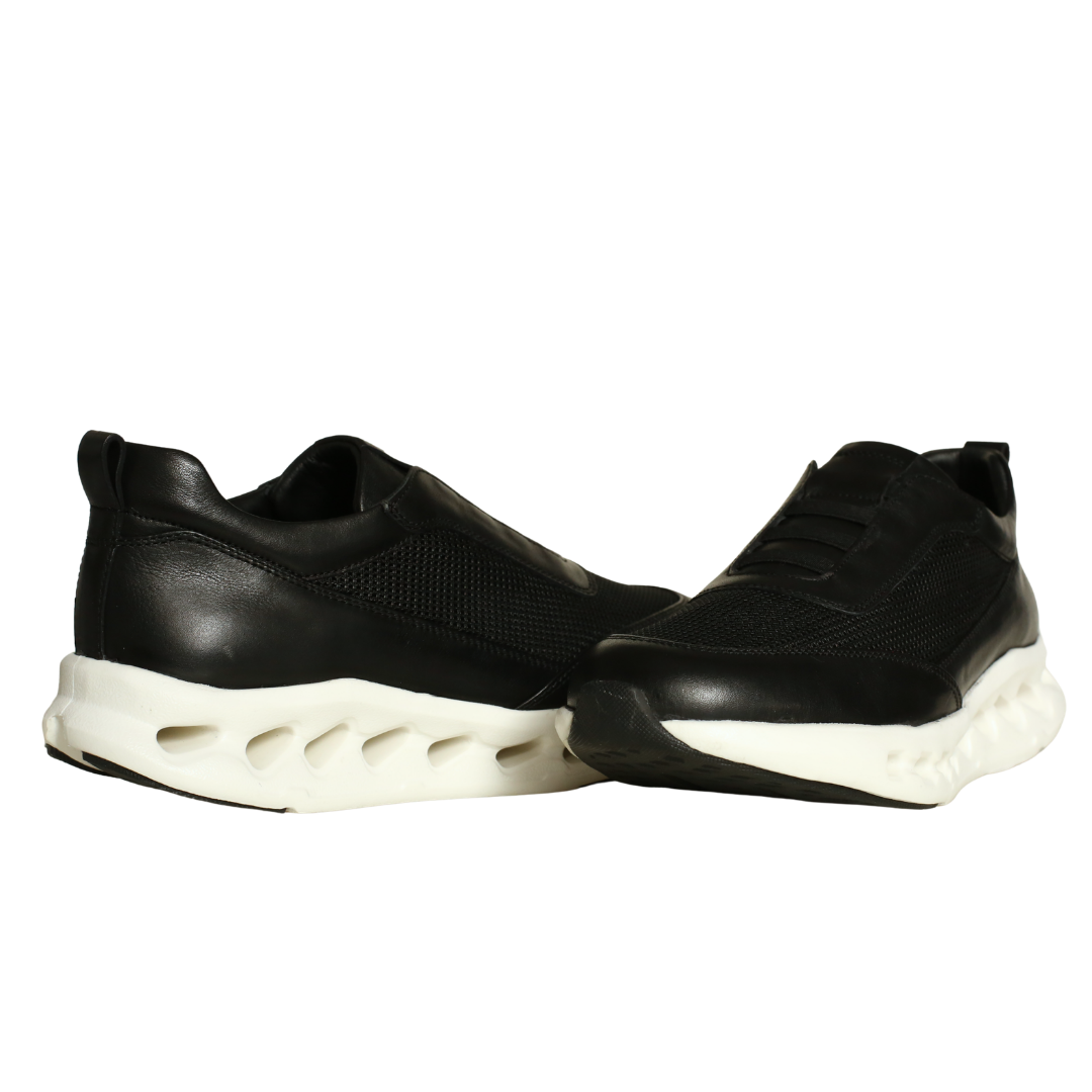 Siyah Deri Erkek Sneaker
