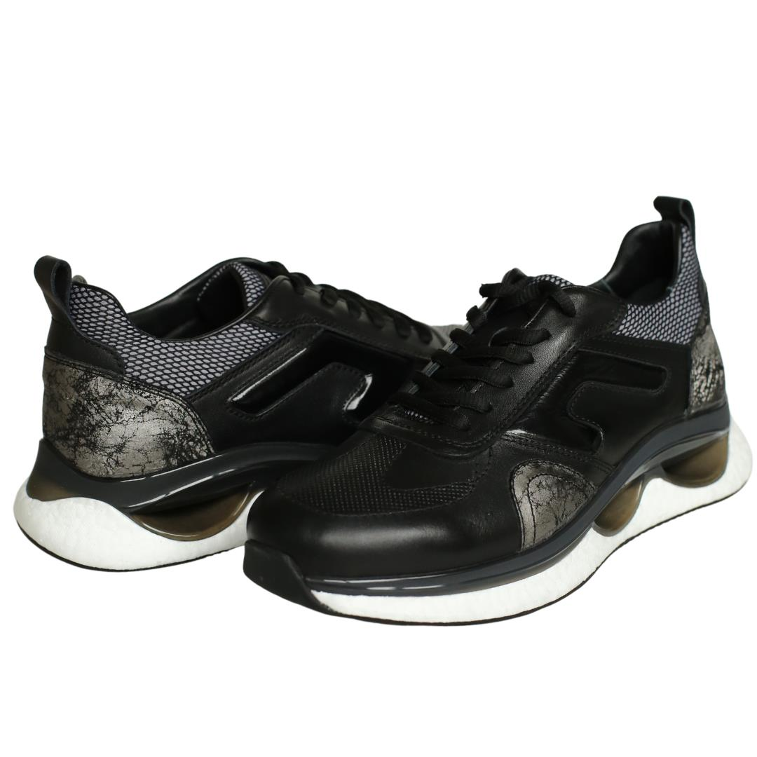 Siyah Deri Erkek Sneaker