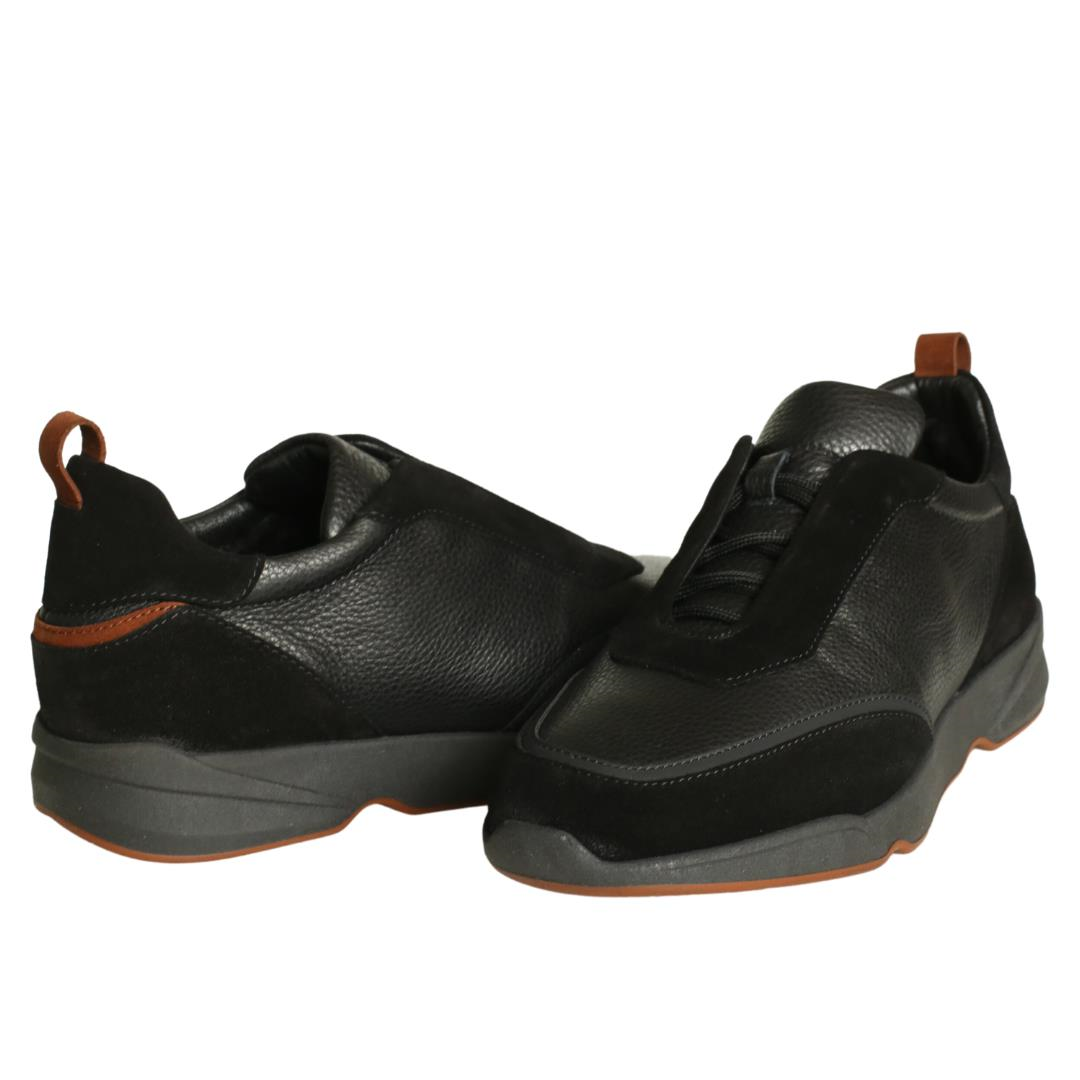 Siyah Deri Erkek Sneaker