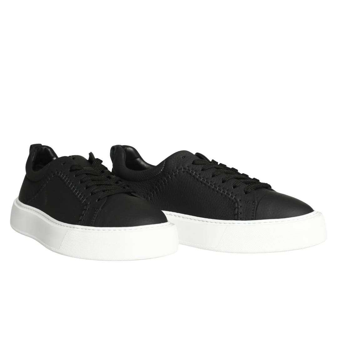 Siyah Deri Erkek Sneaker