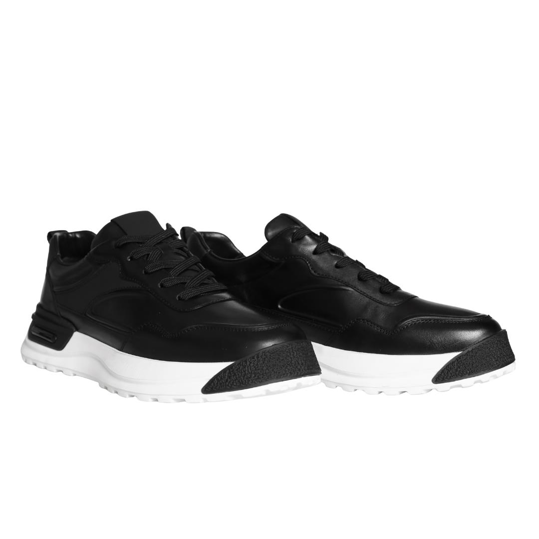Siyah Deri Erkek Sneaker