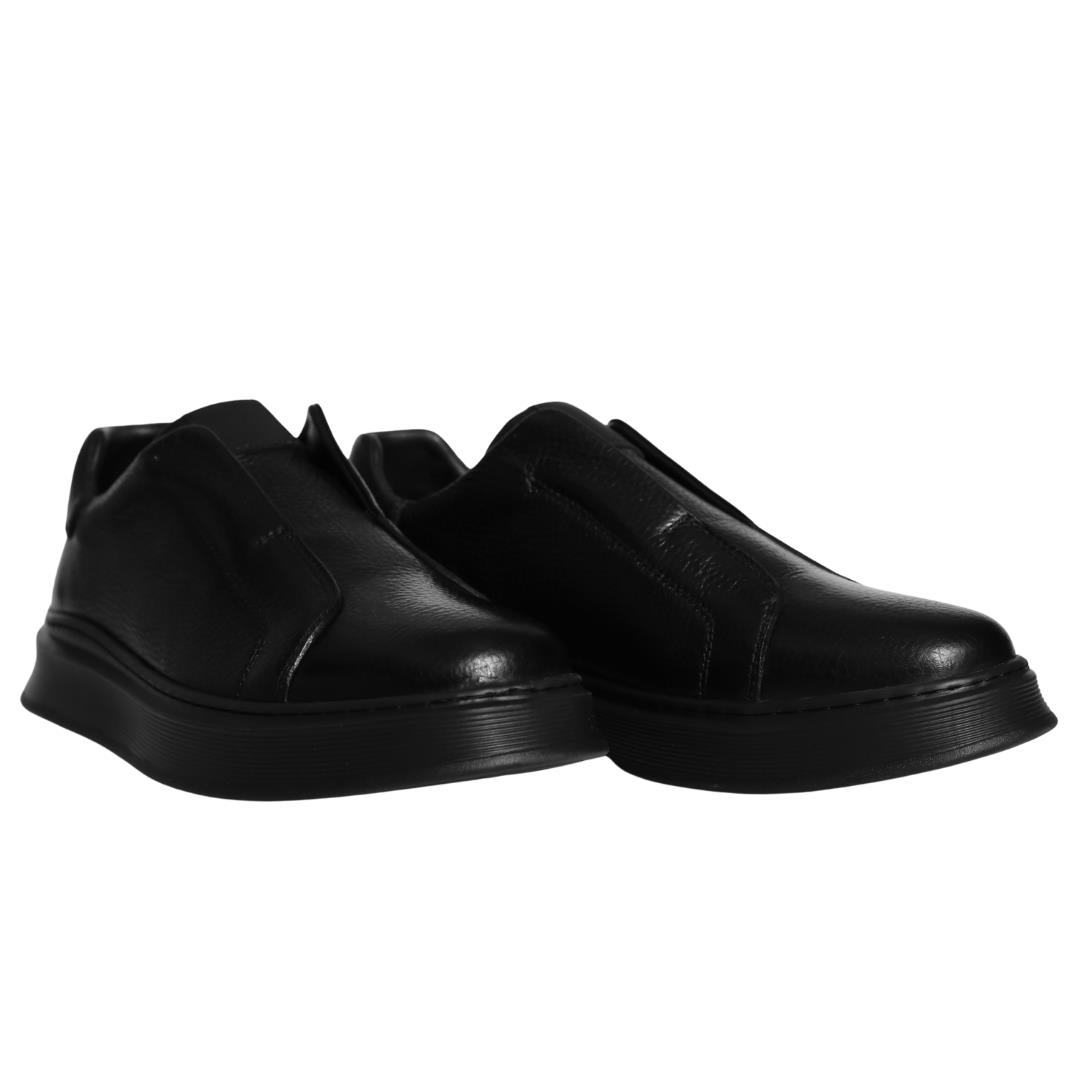 Siyah Deri Erkek Sneaker