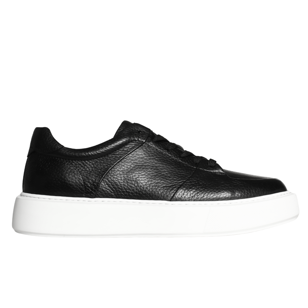 Siyah Deri Erkek Sneaker