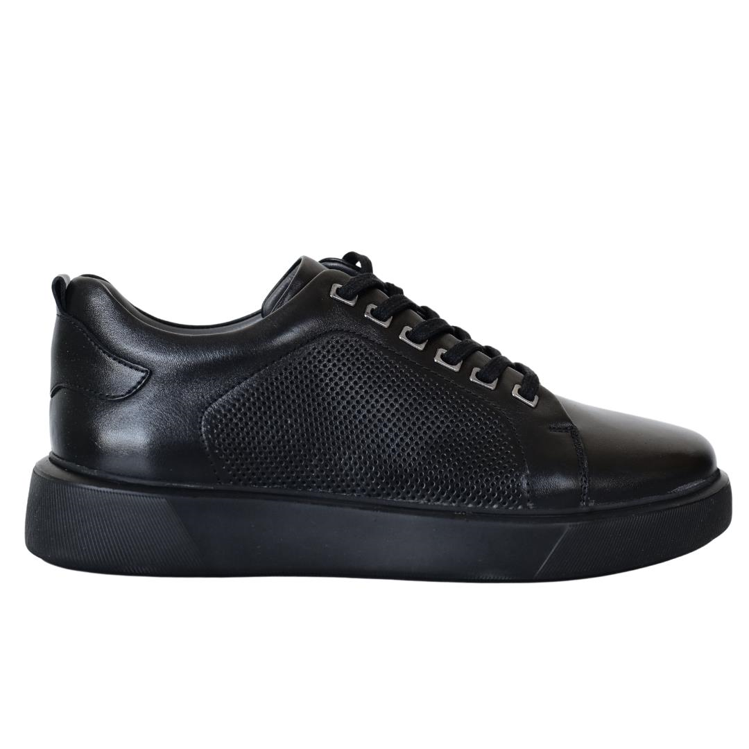 Siyah Deri Erkek Sneaker